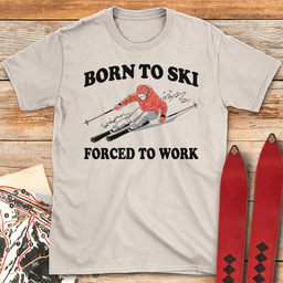 Born To Ski T Shirt Gift For Skier