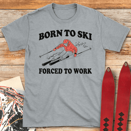 Born To Ski T Shirt Gift For Skier