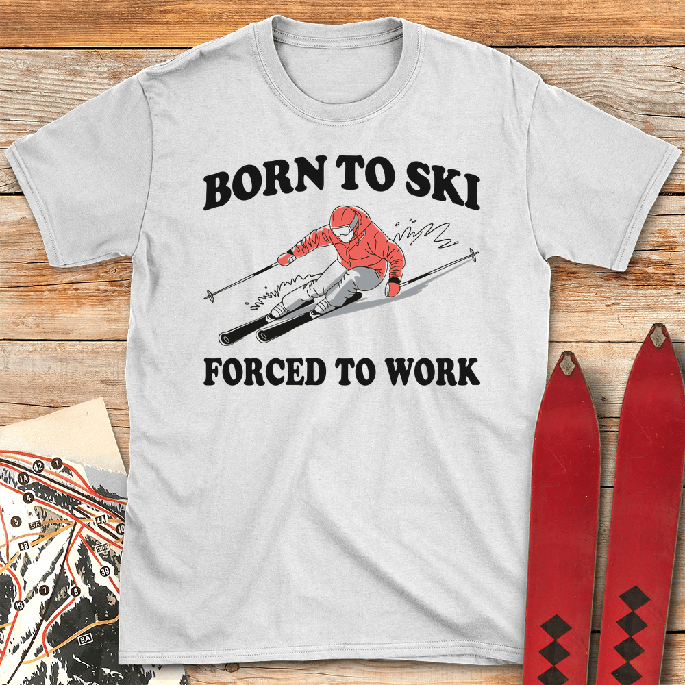 Born To Ski T Shirt Gift For Skier