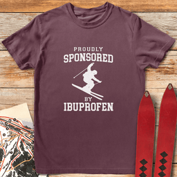 Im Sponsored T Shirt Gift For Skier