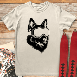 Hillside Husky T Shirt Gift For Skier