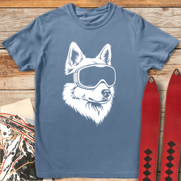 Hillside Husky T Shirt Gift For Skier