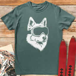 Hillside Husky T Shirt Gift For Skier