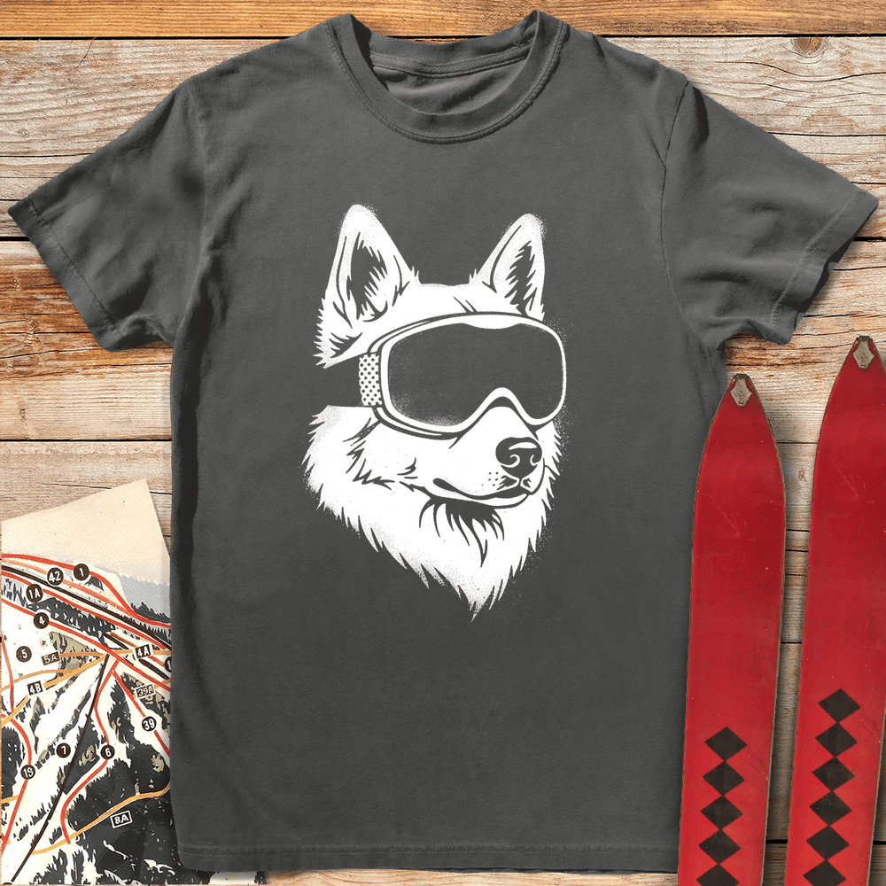 Hillside Husky T Shirt Gift For Skier