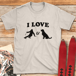 I Love Ski Dogs T Shirt Gift For Skier