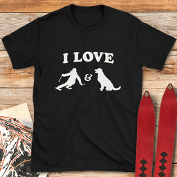 I Love Ski Dogs T Shirt Gift For Skier