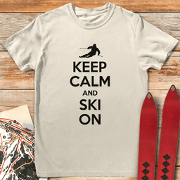 Keep Calm And Ski T Shirt Gift For Skier