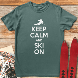 Keep Calm And Ski T Shirt Gift For Skier