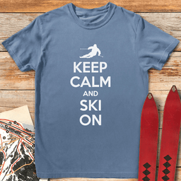 Keep Calm And Ski T Shirt Gift For Skier