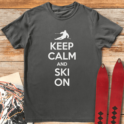 Keep Calm And Ski T Shirt Gift For Skier