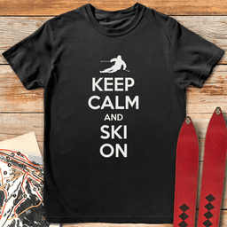 Keep Calm And Ski T Shirt Gift For Skier