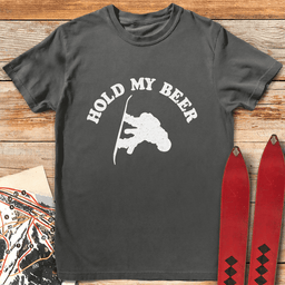 Hold My Beer Snowboard T Shirt Gift For Snowboarder