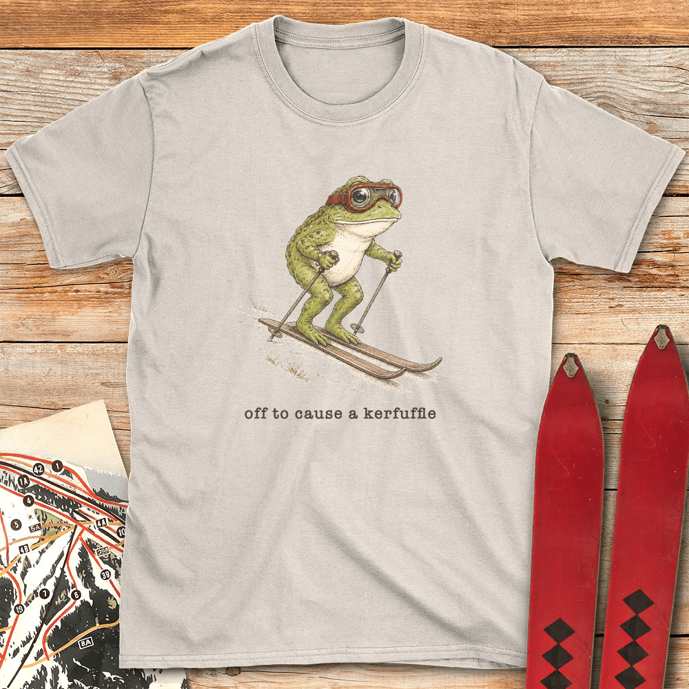 Kerfuffle Ski Frog T Shirt Gift For Skier