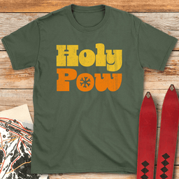 Holy Pow T Shirt Gift For Skier