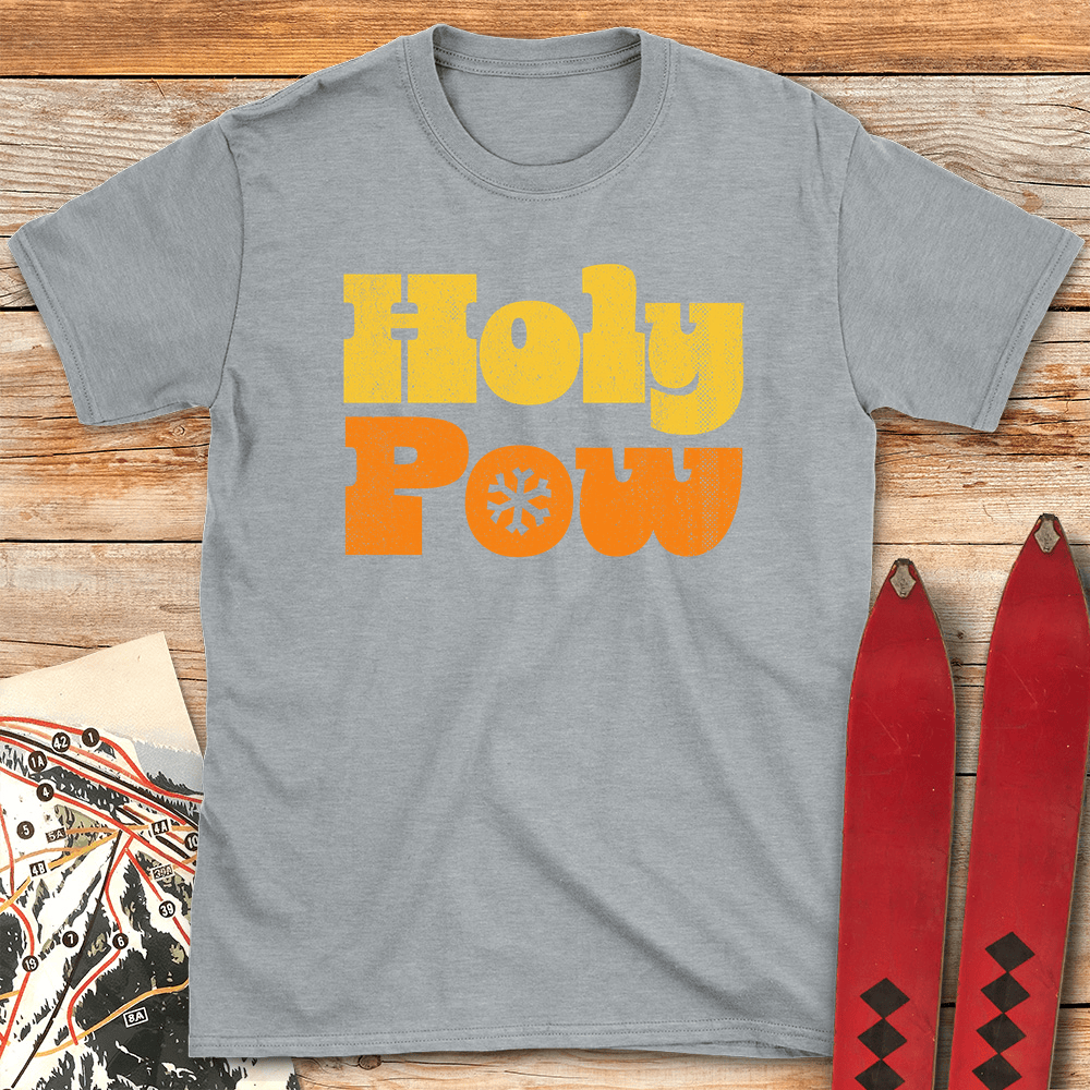 Holy Pow T Shirt Gift For Skier