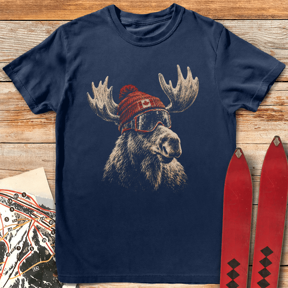 Canadian Goggle Moose T Shirt Gift For Skier