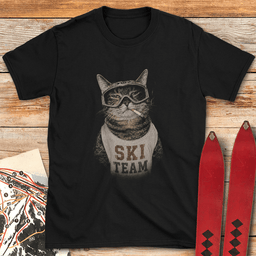 Ciggy Ski Kitty T Shirt Gift For Skier
