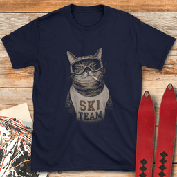Ciggy Ski Kitty T Shirt Gift For Skier
