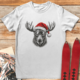 Holiday Moose T Shirt Gift For Skier