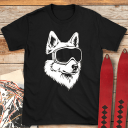 Hillside Husky T Shirt Gift For Skier