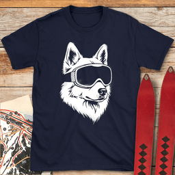 Hillside Husky T Shirt Gift For Skier