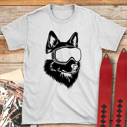 Hillside Husky T Shirt Gift For Skier
