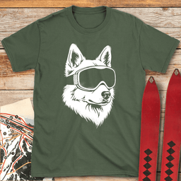 Hillside Husky T Shirt Gift For Skier