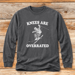 Knees Are Overrated T Shirt Gift For Skier