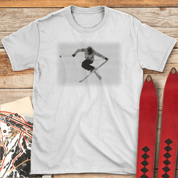 Halftone Tail Grab T Shirt Gift For Skier