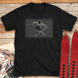 Halftone Tail Grab T Shirt Gift For Skier