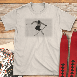 Halftone Tail Grab T Shirt Gift For Skier