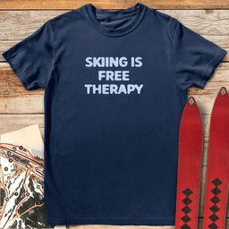 Free Therapy T Shirt Gift For Skier