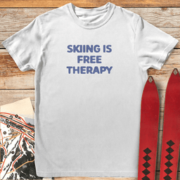Free Therapy T Shirt Gift For Skier