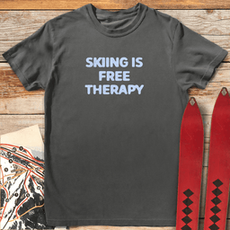 Free Therapy T Shirt Gift For Skier