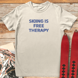 Free Therapy T Shirt Gift For Skier