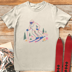 Color Yeti Ski T Shirt Gift For Skier