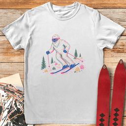 Color Yeti Ski T Shirt Gift For Skier