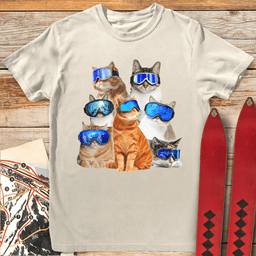 Cats T Shirt Gift For Skier