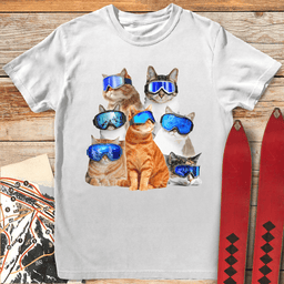 Cats T Shirt Gift For Skier