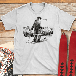 Cowboy Skier T Shirt Gift For Skier