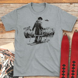 Cowboy Skier T Shirt Gift For Skier