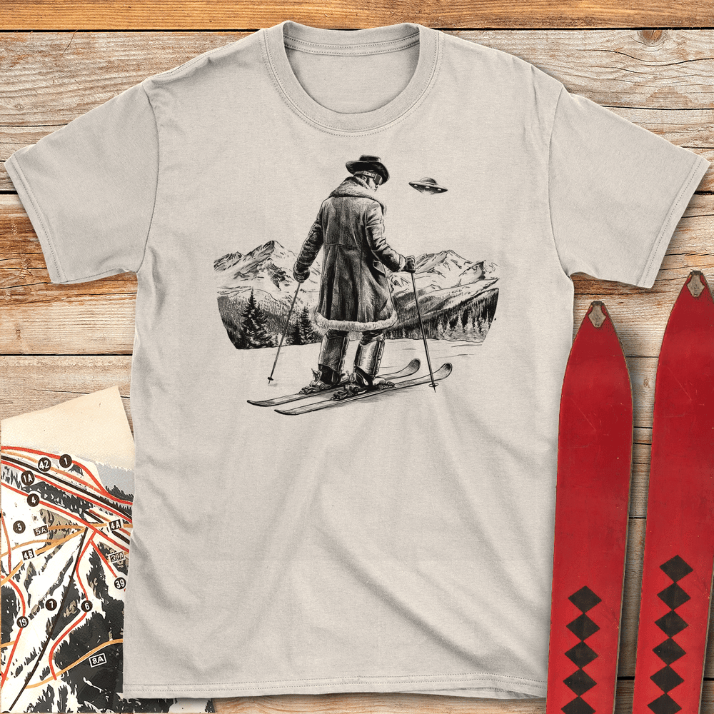 Cowboy Skier T Shirt Gift For Skier