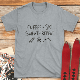 Coffee Ski Sweat T Shirt Gift For Skier