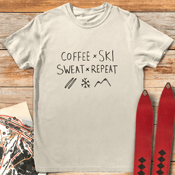 Coffee Ski Sweat T Shirt Gift For Skier