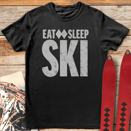 Eat Sleep Ski T Shirt Gift For Skier
