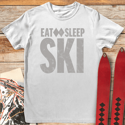 Eat Sleep Ski T Shirt Gift For Skier