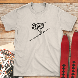 Full Tuck T Shirt Gift For Skier