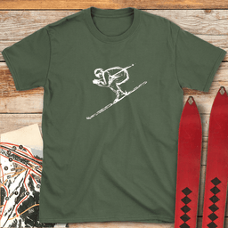 Full Tuck T Shirt Gift For Skier
