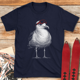 Seagull Skier T Shirt Gift For Skier
