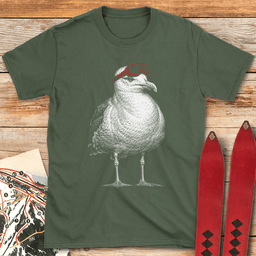 Seagull Skier T Shirt Gift For Skier